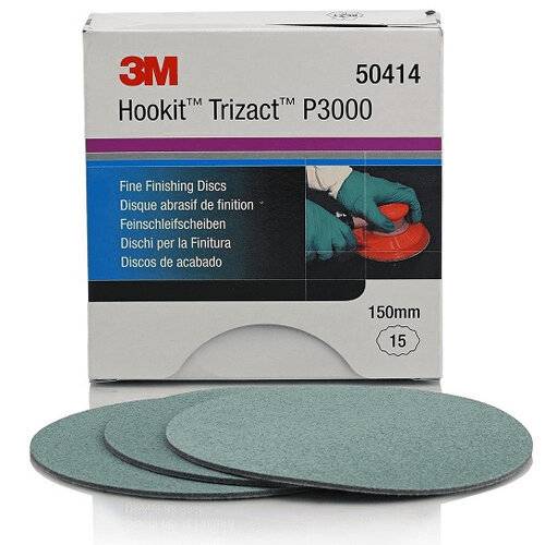 3M™ Trizact™ Hookit™ Foam Abrasive Disc 443SA, 150mm, Plain, P3000 Abrasives Cavo Yachting
