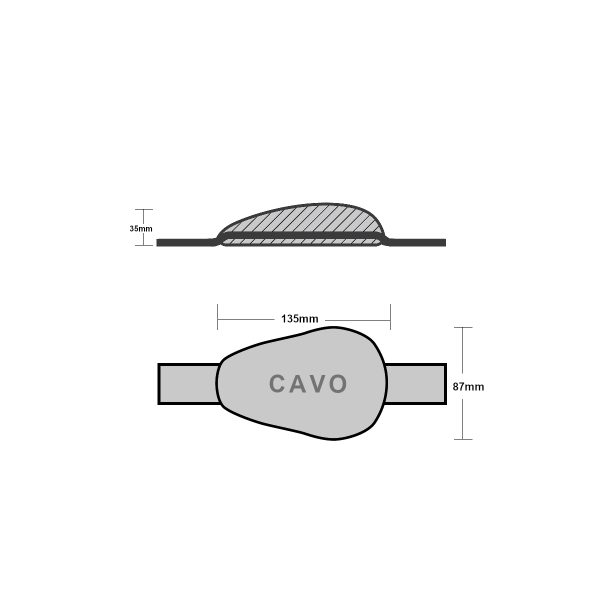 KATRADIS CAVO Weld-on Tear Anode 135x87x35mm Anodes Cavo Yachting