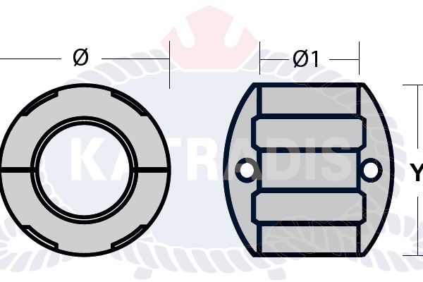 KATRADIS Cavo Standard Shaft Anode Anodes Cavo Yachting