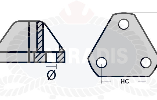 KATRADIS CAVO Flexofold Propeller Nut Anode Anodes Cavo Yachting