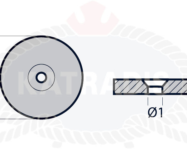 KATRADIS CAVO Frigoboat Water Filter Anode Ø35mm Anodes Cavo Yachting