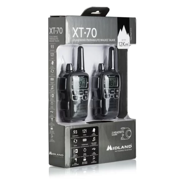 Midland Walkie Talkie XT 70, Pair Marine Communication Cavo Yachting