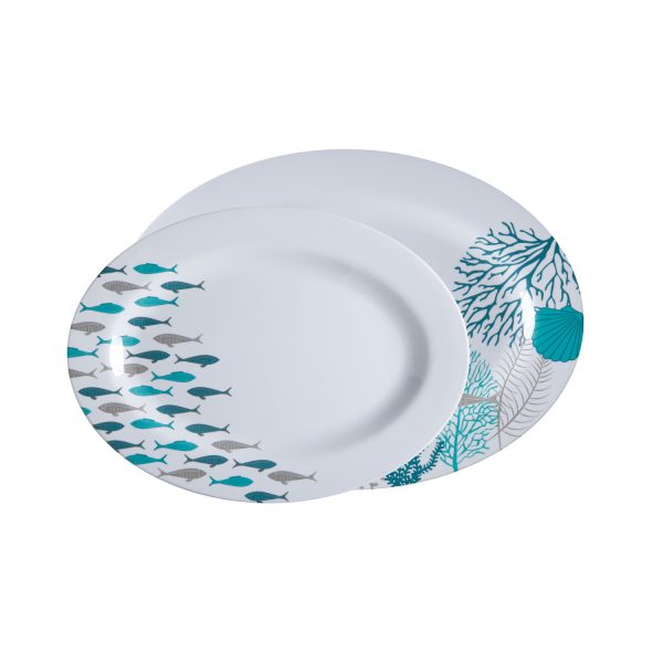 Marine Business Oval Seving Dishes COASTAL, Set of 2 pcs Tableware Cavo Yachting
