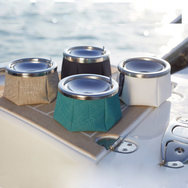 Marine Business Ashtray Windproof, Leather Tableware Cavo Yachting