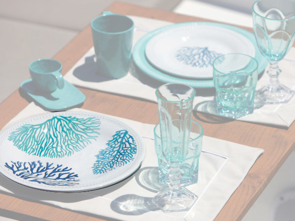 Marine Business Melamine Dinner Plate SUMMER, Set of 6 pcs Tableware Cavo Yachting