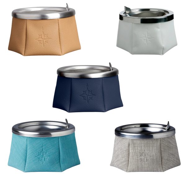 Marine Business Ashtray Windproof, Leather Tableware Cavo Yachting