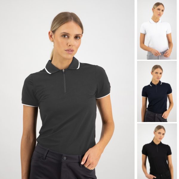VMG Wanaka Women’s Polo with Zip, Regular Fit, Q Dry Womens Tops Cavo Yachting