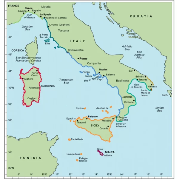 Imray Italian Waters Pilot Maps Cavo Yachting
