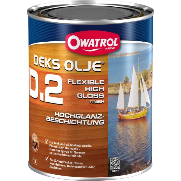 Owatrol Deks Olje D2 Saturating Wood Oil, High Gloss Teak Care Cavo Yachting
