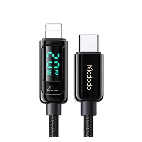 Mcdodo Cable 36W Type-C to Lightning with Digital Display, 1.2m, Black Gadgets Cavo Yachting