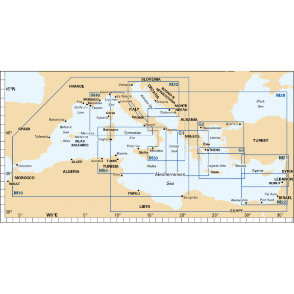 Imray Nautical Charts Mediterranean Sea Maps Cavo Yachting