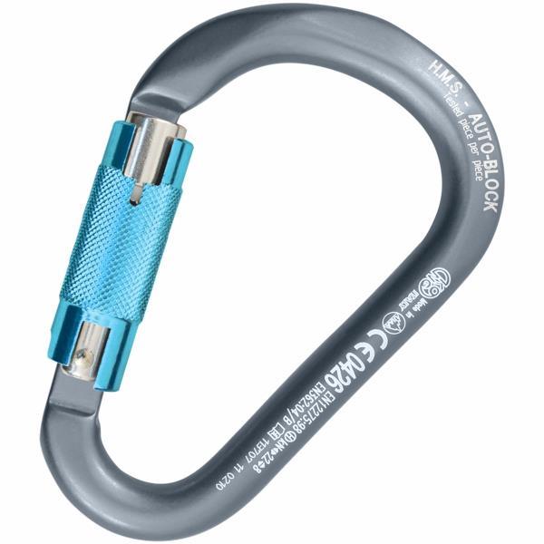 Kong Aluminum Carabiner, Auto Block & Keylock, Asymmetric, Size 12 Carabiners Cavo Yachting