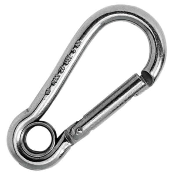 Kong Classic Eye Carabiner, Straight Gate, Stainless Carabiners Cavo Yachting