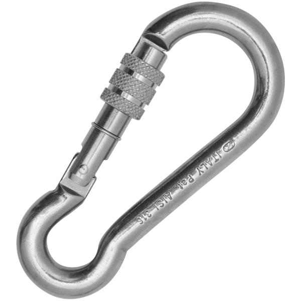 Kong Classic Screw Carabiner, Stainless Carabiners Cavo Yachting