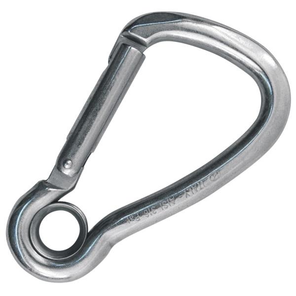 Kong Carbon Steel Carabiner, Straight Gate, Asymmetric Carabiners Cavo Yachting