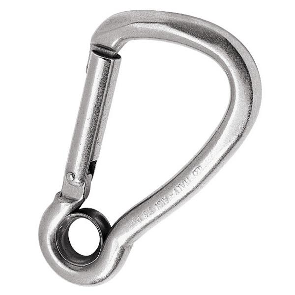 Kong Stainless Carabiner, Asymmetric, Straight Gate & Eye Carabiners Cavo Yachting