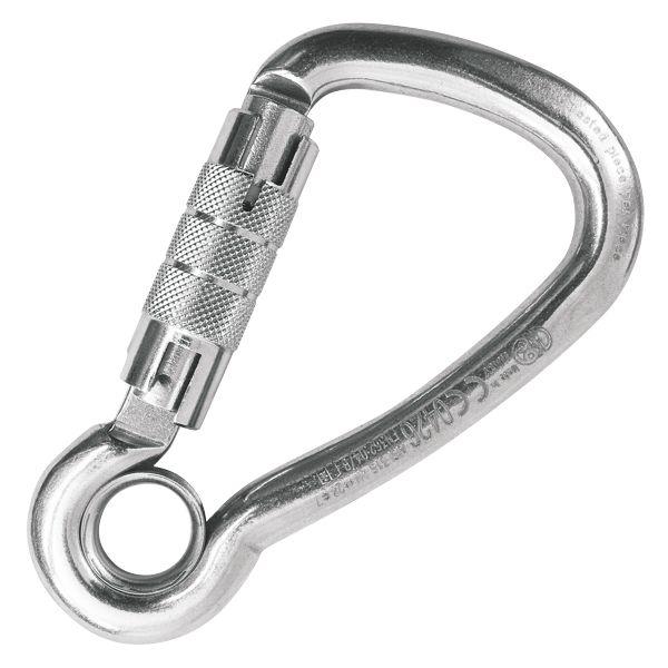 Kong Stainless Carabiner, Twist Lock Sleeve, Asymmetric, Size 12 Carabiners Cavo Yachting