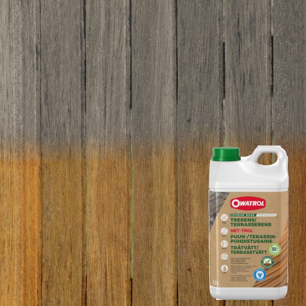 Owatrol Net-Trol Wood Cleaner & Colour Restorer, 2,5lt Teak Care Cavo Yachting