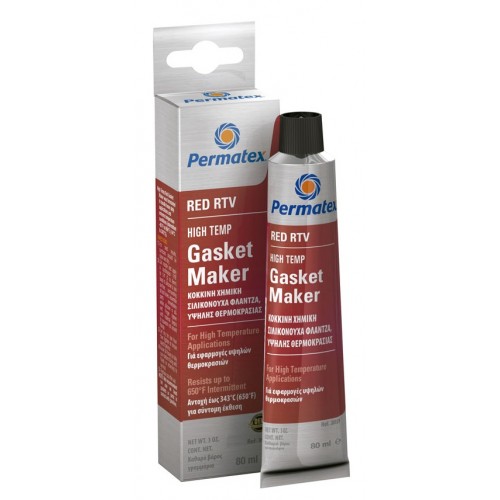 Permatex 35151 RTV Silicone Gasket Maker High-Temp Red, 80gr Fillers, Resins & Gelcoats Cavo Yachting