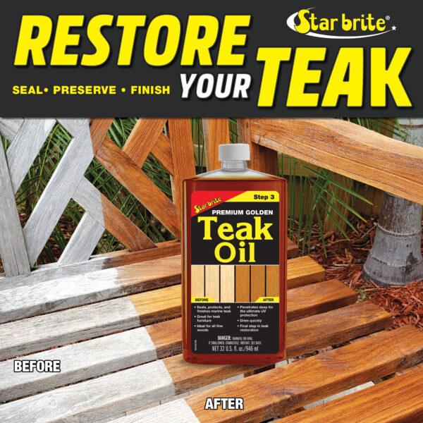 Starbrite Premium Golden Teak Oil Teak Care Cavo Yachting