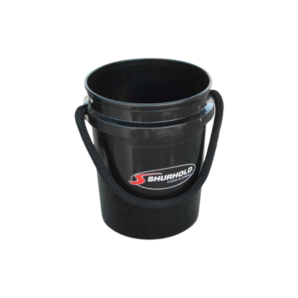 Shurhold 2452 Bucket with Rope Handle 5 Gallon, Black Brushes, Mops & Trays Cavo Yachting