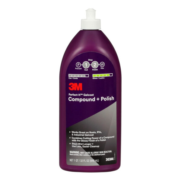 3M 30344 Perfect-It Gelcoat Compound + Polish 946ml Deck Supply Cavo Yachting
