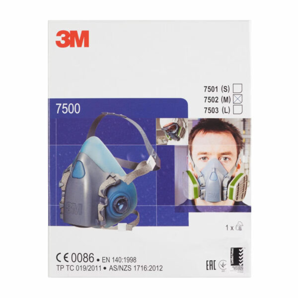 3M 7502 Reusable Half Face Mask, Medium Maintenance Cavo Yachting