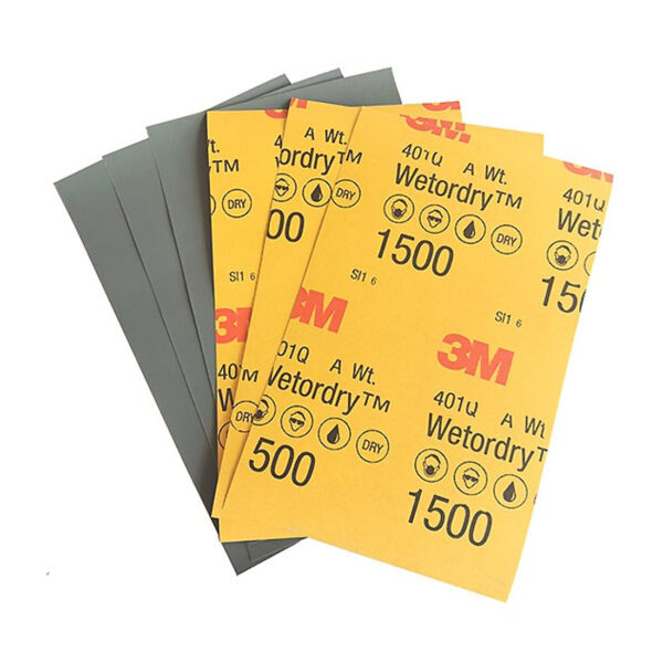 3M Wetordry 401Q Paper Sheet for Wet or Dry Sanding, 23x14cm Abrasives Cavo Yachting