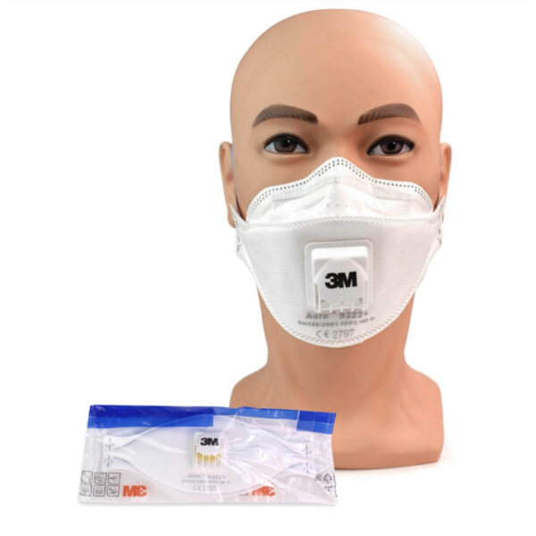 3M Aura 9322+ FFP2 Disposable Mask with Valve Maintenance Cavo Yachting