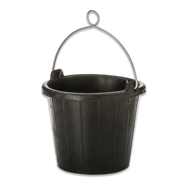 Bucket Rubber with Handle 8lt, Black Brushes, Mops & Trays Cavo Yachting