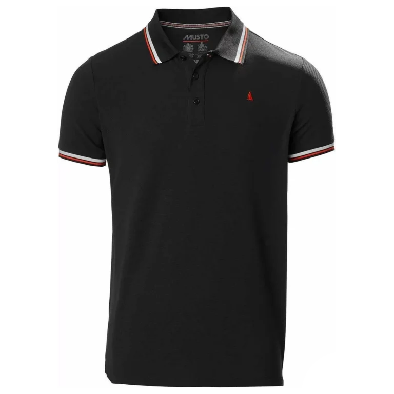 Musto Polo Evolution Pro Lite SS Ανδρικό, Μαύρο Ανδρικές Μπλούζες/ Πουκάμισα Cavo Yachting