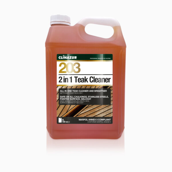 Clinazur 203 Teak Cleaner 2 in 1, 5lt Teak Care Cavo Yachting